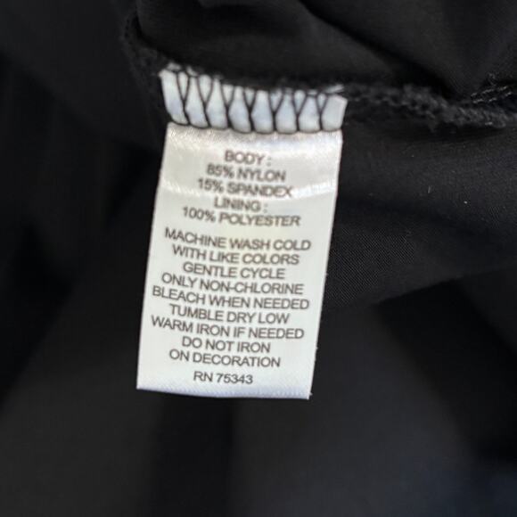 Cynthia Rowley Wms XL Sleeveless Blue Black Colorblock Sheath Dress Career - Picture 6 of 6